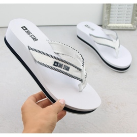 Kile-flip-flops til kvinder, hvide Big Star NN274A726
