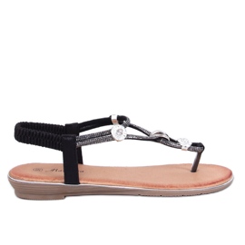 Sandaler dekoreret med Loties sorte zirkoner