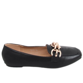 Bianca Black dame loafers sort