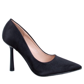 Pumps med en unik hæl fra Lesley Black sort