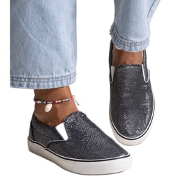 Sorte skinnende Lublubah sneakers
