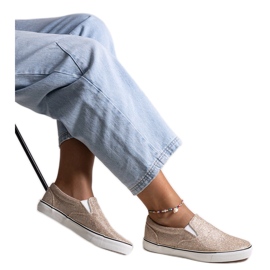 Guld skinnende Lublubah sneakers gylden