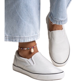Hvide skinnende Lublubah sneakers
