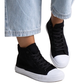 Bez marki Sorte high-top Ghanem sneakers