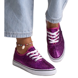 Merri pink skinnende sneakers lyserød
