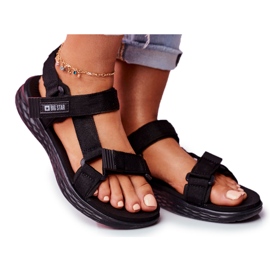 Damesandaler Big Star Sort FF274A600 sort