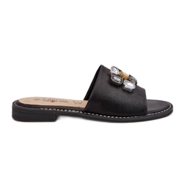 Dameflip-flops med dekorationer S.Barski KV27-031 Sort