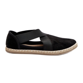 Espadriller til kvinder med elastiske stropper Eco ruskind sort Phaedrana