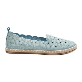 Kvinder blå Vennice blomster slip-on ballerina sko