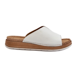Komfortable flip-flops til kvinder lavet af øko læder Inblu GS0003I1 Hvid