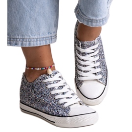 Sorte skinnende Jadwa high-top sneakers