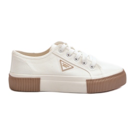 Lave sneakers til kvinder, hvid Enalae
