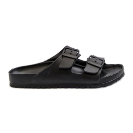 Herre letvægts skum flip-flops med spænder, sort avatara