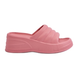 Letvægts flip-flops i skum til kvinder med kile og platform, pink Tendrea lyserød