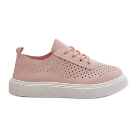 Gennembrudte sneakers på platformen, Pink Tanvi lyserød