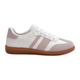 Kvinders Low Eco Lædersneakers Hvide og Grå Relalia