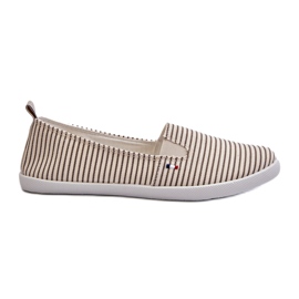 News Beige Pazaria Slip-On stribede sneakers til kvinder