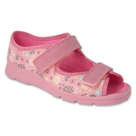 Befado børnesandaler med velcro 969Y173 pink lyserød