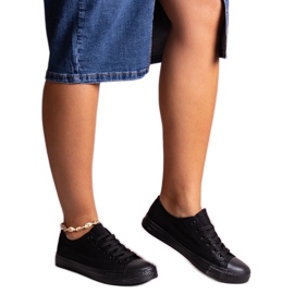 Sorte skinnende Rashidah sneakers