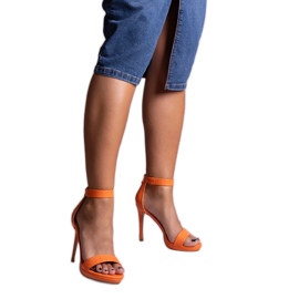 Isalia orange sandaler med høj hæl