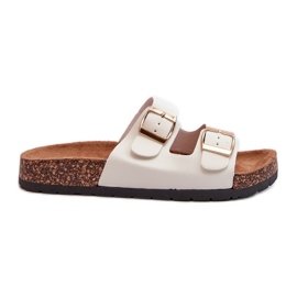 Slip-On flip-flops til kvinder med Cortina-sål, hvid Cortina