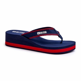 Kvinders kile-flip-flops Big Star NN274A725 Marineblå