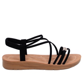 Rostani sorte sandaler til kvinder