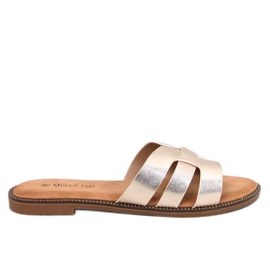 Charnes Gold flip-flops til kvinder gylden