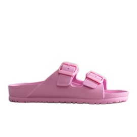 Pink gummi hjemmesko med Eugene spænder lyserød