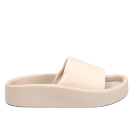 Bløde dametøfler Fontes Beige