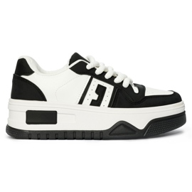 Sorte og hvide platformssneakers