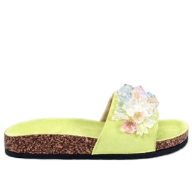 Kork flip-flops med Maliv Green sten grøn