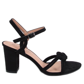 Hally Black højhælede sandaler sort