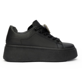 Sorte platformssneakers til kvinder