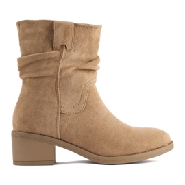 Beige cowboystøvler til kvinder