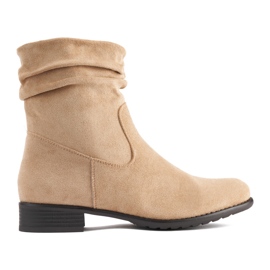 Beige cowboystøvler til kvinder