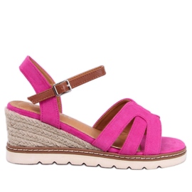 Rosco Fuchsia espadrillesandaler med kile lyserød