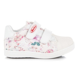 American Club Pigesneakers med blomster hvid