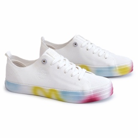 Kvinders sneakers med farverig Big Star LL274237 Hvid