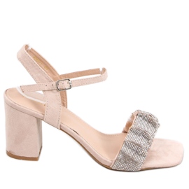 Højhælede sandaler fra Dash Nude beige