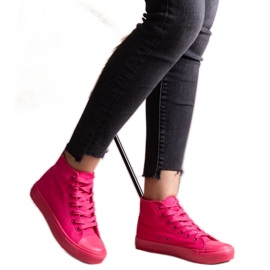 Mørkelyserøde high-top sneakers fra Raffie