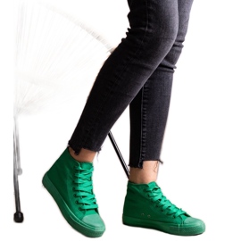 Bez marki Grønne high-top sneakers fra Raffie