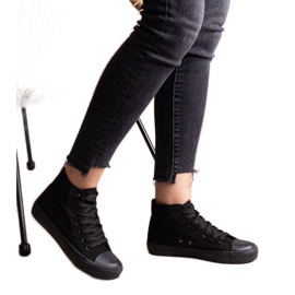 Sorte høj-top Raffie sneakers