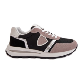 Dame sneakers med glitter sort Velaniela
