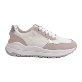 Platformsneakers til kvinder lavet af øko læder, hvid Issatta