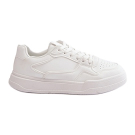 Klassiske damesneakers lavet af øko læder, hvid Meriora
