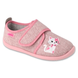 Befado børnetøfler med velcro, killing 902X041, pink lyserød