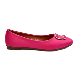 Day-Vine Fuchsia Eco Læder Ballet Flats Med Dekoration lyserød