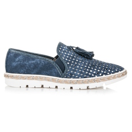Kylie Gennembrudte Slipony Espadrilles blå