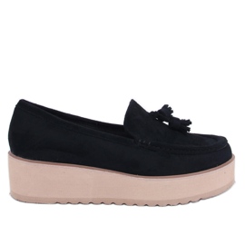 Templin Black platform mokkasiner sort